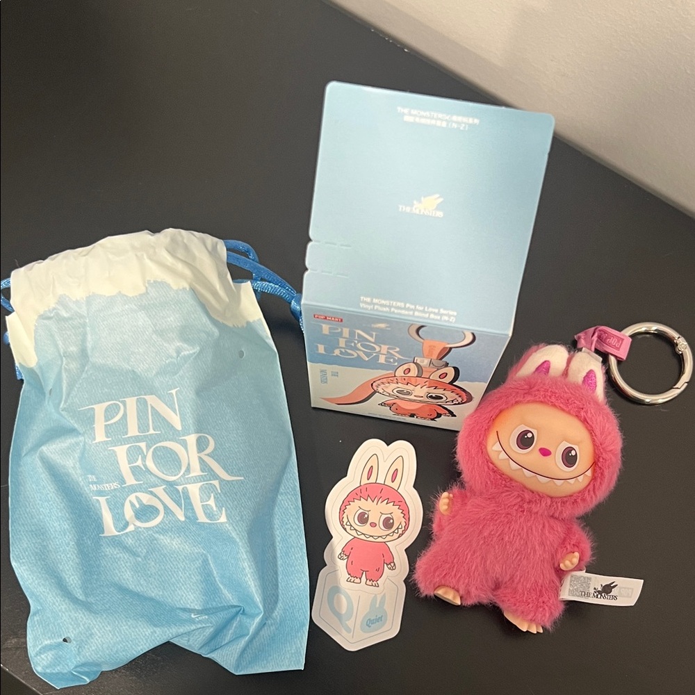 Pink Furry Keychain for Kids